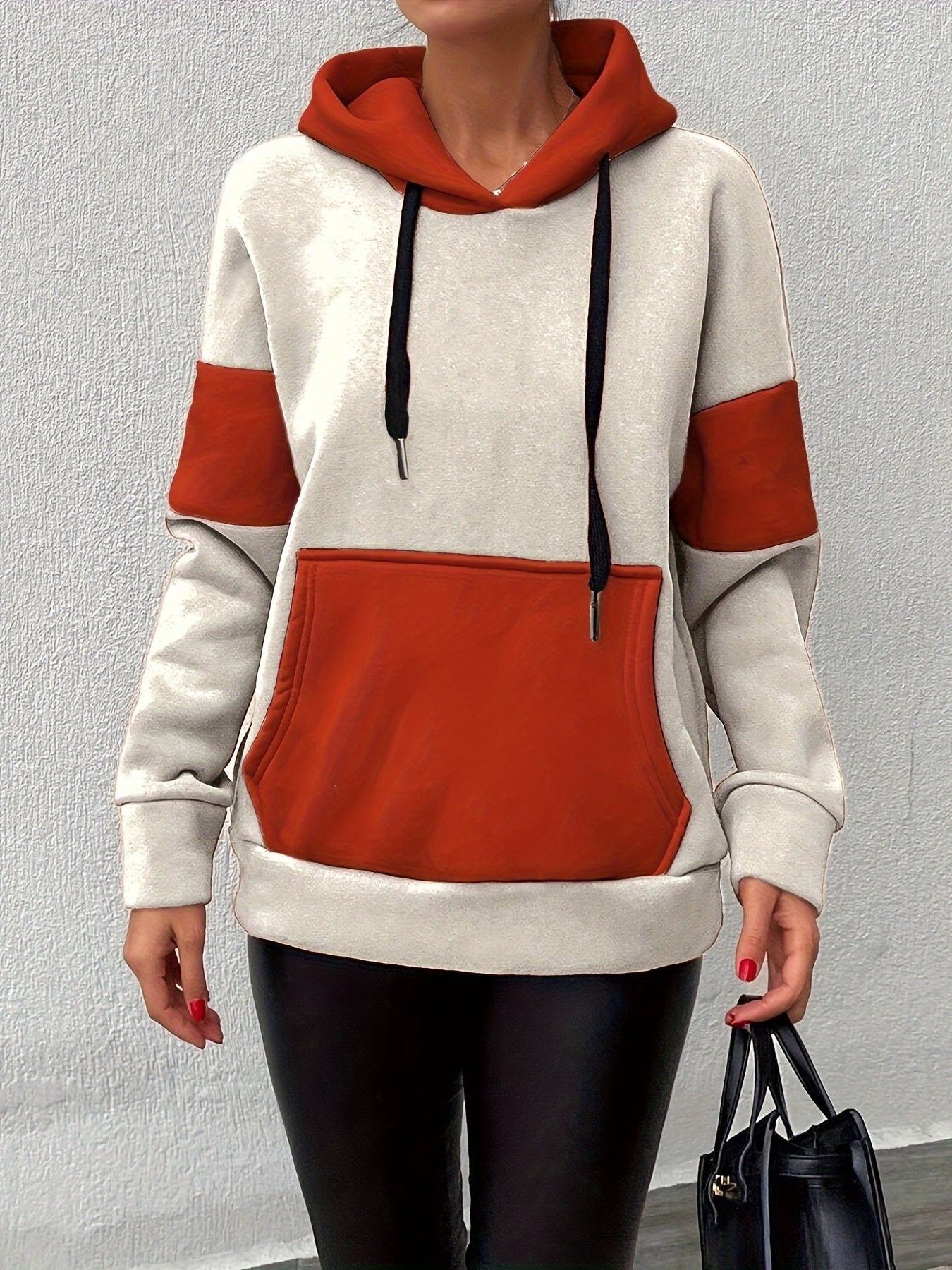 Color Block Kangaroo Pocket Hoodie