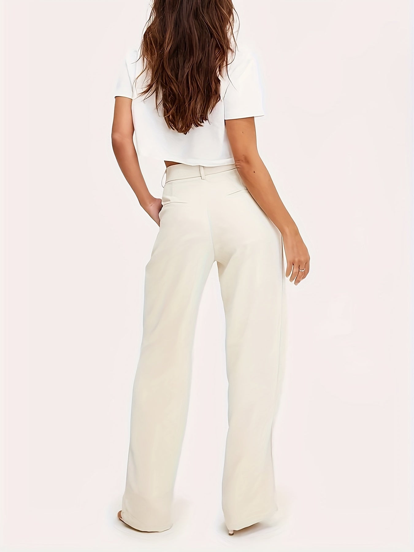 Solid Color Straight Leg Pant