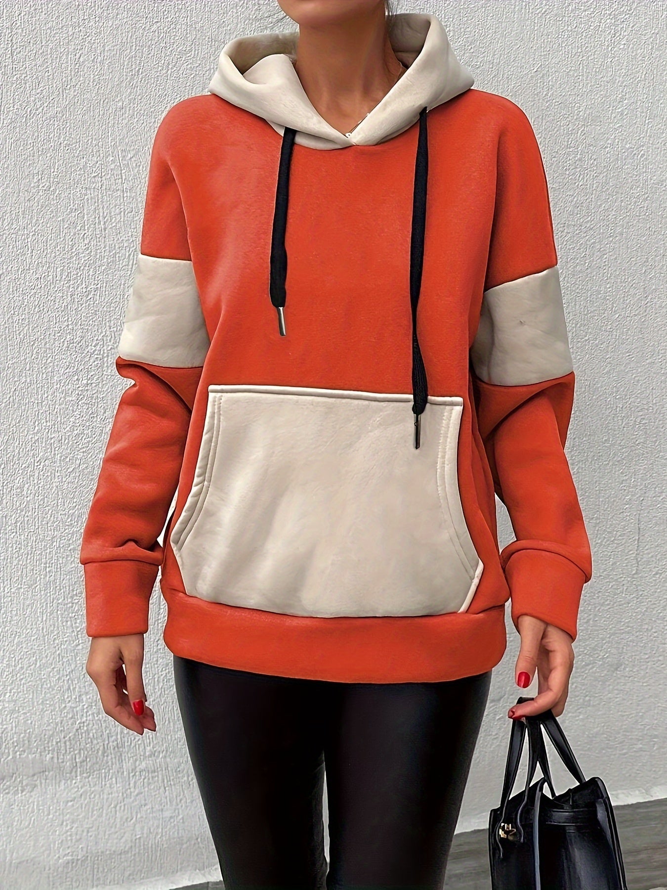 Color Block Kangaroo Pocket Hoodie